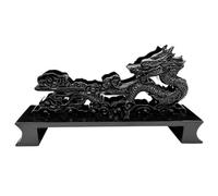 Fituenly Support De Lame Véritable De Samouraï, Présentoir De Couteaux Décoratif pour Katana, Support De Rapière Japonais en Forme De Dragon Chinois Noir pour Support De Wakizashi Tanto