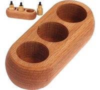 Fituenly Support de Rangement pour Huiles Essentielles 3 Fentes, Présentoir en Bois Massif pour Bouteilles d'Huiles de Massage de 15 ML
