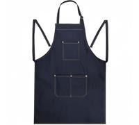 Fituenly Tablier en Jean pour Femme avec 3 Poches, Tablier À Bavette Ajustable pour Cuisine, Tablier Unisexe Résistant pour Le Travail, Le Jardinage, Pâtisserie, Le Salon De Coiffure, Peinture