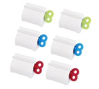 Fituenly Tube De Roulement De Dentifrice 6 Pièces Support De Siège De Dentifrice Support Rotatif Distributeur De Dentifrice Lotion Presse-Agrumes pour Salle De Bain