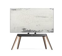 FITUEYES Design Support Trépied pour TV 55 60 65 75 78 88 Pouce Hauteur Réglable Fait en Bois de Hêtre VESA Max600 * 400mm pour Maison, Salon，Série Picasso