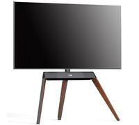 FITUEYES Design Support Trépied pour TV 55 60 65 75 78 Pouce Angle Réglable ±20°Hauteur Réglable Fait en Bois de Hêtre VESA Max.600 * 400mm