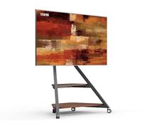 FITUEYES Design Support TV sur Pied pour Ecran de 55 à 88 Pouces Angle Adjustable ±20° Support TV roulettes Jusqu'à 60 kg Hauteur Réglable Série Eiffel