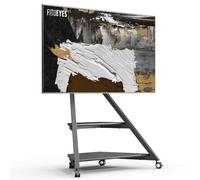 FITUEYES Design Support TV sur Pied pour Ecran de 55 à 88 Pouces Angle Adjustable ±20° Support TV roulettes Jusqu'à 60 kg Hauteur Réglable Série Eiffel