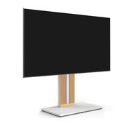 FITUEYES Design Support TV sur Pied pour Ecran de 55 à 88 Pouces Hauteur Réglable Meuble TV en Bois Massif Pivotant Charge Max 60kg Angle Adjustable ±30° Série Zen
