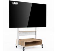 FITUEYES Meuble TV avec Support pour Téléviseurs de 40 à 85 Pouces,Meuble TV sur roulettes 7 Réglages de Hauteur jusqu'à 60 kg Max. VESA 600x400 mm