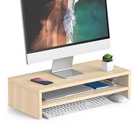 FITUEYES Réhausseur d'Écran en Bois Support d'Ordinateur,PC,TV,Moniteur Stand pour Bureau et Famille 54x25,5x14cm FDT205401WO