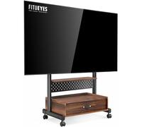FITUEYES Support TV roulettes pour Téléviseurs de 40 à 85 Pouces,Meuble TV avec Support 7 Réglages de Hauteur 1036-1406 MM jusqu'à 60 kg Max. VESA 600x400 mm