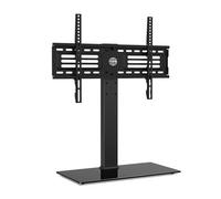 FITUEYES Support TV sur Pied de 40 à 75 Pouces LCD LED OLED ALED Plasma-Pied TV Universel 6 Réglages en Hauteur avec Base en Verre Trempé jusqu'à 40kg-Max VESA 600x400mm