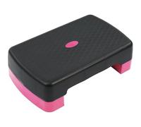 Fitvids 18" Workout Aerobic Stepper Step Platform with 2 Risers, Lightweight Portable Step Up Platform Trainer, Adjustable Height 3.2’’ 5.5’’ for Home Gym, Black and Pink