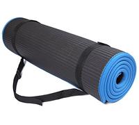 Fitvids 3-inch Thick BalanceFrom GoFit Tapis de Yoga Multi-usages Extra épais Haute densité antidérapant avec Sangle de Transport 10 mm Mixte, Noir, 72 inch