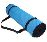 Fitvids All-Purpose BalanceFrom GoFit Tapis de Yoga Multi-usages Extra épais Haute densité antidérapant avec Sangle de Transport Mixte, Bleu, 10 mm Thick