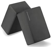 BalanceFrom GoYoga Lot de 2 Blocs de Yoga Haute densité, 22,9 x 15,2 x 10,2 cm chacun Mixte, Noir
