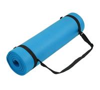 BalanceFrom Tapis d’Exercice Multi-usages GoYoga de 12 mm d’épaisseur, Tapis Haute densité et Anti-déchirure, avec Sangle de Transport - Bleu