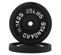 Fitvids Lot de 2 plaques de poids en fonte pour musculation et haltérophilie, centre de 2,5 cm (standard), 11,3 kg