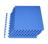 Fitvids Lot de 6 tapis de sol puzzle en EVA haute densité emboîtables de 1,9 cm d'épaisseur pour salle de sport à domicile, équipement de fitness, MMA, gymnastique, tapis d'exercice absorbant les
