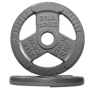 Fitvids Olympic Lot de 2 plaques de poids en fonte 5,1 cm pour entraînement en force et haltérophilie, poids multiples disponibles, 11,3 kg