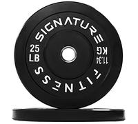 Signature Fitness Paire de disques de poids olympiques de 5,1 cm avec moyeu en acier, 11,3 kg