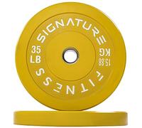 Fitvids Paire de disques de poids olympiques de 5,1 cm avec moyeu en acier, 15,9 kg