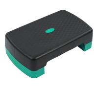 Fitvids Step d’aérobic léger et portable, avec 2 rehausseurs pour régler la hauteur de 8,1 à 14 cm, pour salle de sport à domicile, entraînement, 45,7 cm, noir/vert