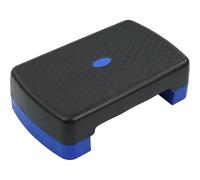 Fitvids Step d’aérobic léger et portable, avec 2 rehausseurs pour régler la hauteur de 8,1 à 14 cm, pour salle de sport à domicile, entraînement, 45,7 cm, noir/bleu