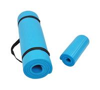 Fitvids Tapis de yoga multi-usage extra épais de 1,27 cm haute densité anti-déchirure avec sangle de transport, bleu