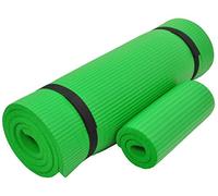 Fitvids Tapis de yoga très épais haute densité anti-déchirure avec genouillère et sangle de transport, vert 1,27 cm