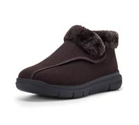 FitVille Bottes Homme Hiver Diabétiques Extra Large Bottines de Neige Chaudes et Saines pour les Gonflements Chaussons Marron 43 EU X-Large