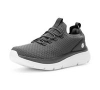 FitVille Chaussures de Course Hommes Chaussures de Sport Extra-Larges Slip-on Baskets Jogging Fitness Sneaker Gris 45 EU Large