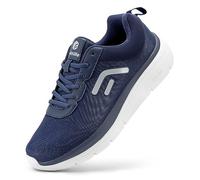 FitVille Chaussures de Marche Homme Extra Larges - Basket Orthopedique Chaussures Sport Sneakers Legere Basket Sport Fitness Homme Confortable Bleu Foncé 47 EU Large