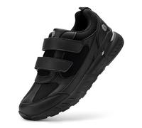 FitVille Chaussures de Marche Homme Extra Largess Basket Scratch Homme Chaussures Orthopédiques Confort Sneakers pour Pieds Larges et Plats Noir 42.5 EU Large