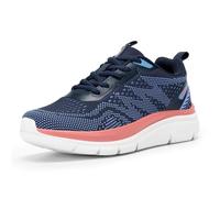 FitVille Chaussures de Running Femme Large Basket de Marche Femme Antidérapant Multisport Outdoor Sneakers Bleu foncé 39 EU Large