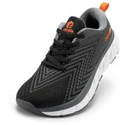 FitVille Chaussures de Running Homme Extra Larges Baskets Légères Jogging Sport Respirantes Chaussure de Marche pour Intérieur Extérieur Noir avec du Gris 43 EU X-Large