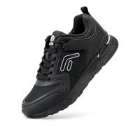 FitVille Chaussures de Sport pour Hommes Baskets Mode Scratch Sneakers Décontractées pour Pieds Larges et Plats 47 EU X-Large Noir Profond