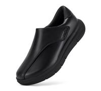 FitVille Chaussures Hommes Extra Large Cuir Synthétique Confortables pour Pieds Gonflés Casual Chaussures avec Fermeture Scratch EasyTop Deluxe V1