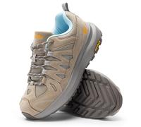 FitVille Chaussures Randonnée Femme Pieds Larges Outdoor Baskets Sport Running Antidérapantes Chaussures de Marche Confortable Kaki Sauge avec Brume Côtière