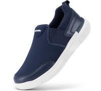 FitVille Slip on Baskets Hommes sans Lacets Chaussures de Marche Extra Larges Respirantes Confortables Sneakers Légères et Antidérapantes 44 EU X-Large Bleu