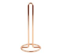 FitWell Porte-serviettes en papier pour comptoirs de cuisine, bars et tables de salle à manger, support d'essuie-tout en acier, compatible avec les rouleaux standard et jumbo, 1 pièce (cuivre)