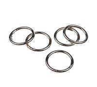 FITYLE 5pcs Anneau Verrouillage Mousqueton en De Zinc Ressort Rond Crochet, Argent, 40mm