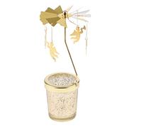 FITYLE Bougeoir De Bougie Chauffe-Plat Tournant De Carrousel Rotatif pour La Décoration De Mariage De Noël, Enfants DIY Assemblent des Jouets - Ange