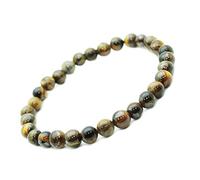 FitYo Bracelet en Pierre Naturelle - Amazonite, Améthyste, Onyx, Quartz Rose… - Perles 4, 6, 8 ou 10 mm - Bijou Énergie & Lithothérapie (Oeil de Tigre 6 mm)