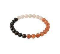 FitYo Bracelet en Pierre Naturelle - Amazonite, Améthyste, Onyx, Quartz Rose… - Perles 4, 6, 8 ou 10 mm - Bijou Énergie & Lithothérapie (Pierre de Lune 3 Couleurs 6 mm)