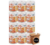 FitYo - Pack de 4 Rouleaux d'Essuie Tout - Format XL - 280 Feuilles Prédécoupées - Rouleau de 70 Mètres - Usage Domestique ou Industriel - Papier Absorbant et d'Essuyage