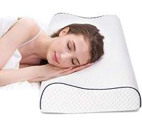 Fityou Oreiller Ergonomique en Mousse à mémoire de Forme, Coussin orthopédique Cervical avec Fermeture éclair pour Les Personnes Dormant sur Le côté, sur Le Dos, taie d'oreiller Lavable, 60 x 35 cm