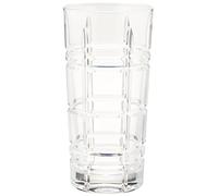 Fitz and Floyd Plaid Crystal highballs (Set of 4), Clear by Fitz and Floyd
