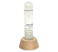 FITZROY STORM Glass Décoration de bureau en verre pour prévisions météo | Station météo | baromètre | ornement scientifique | verre tempête avec support en bois | 14 cm x 6 cm x 6 cm