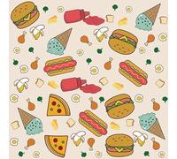 Fitzulam Tapis anti-éclaboussures pour chaise haute, 132,1 x 132,1 cm, facile à nettoyer, imperméable, antidérapant, couleur hamburger, multi-usage