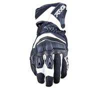 FIVE 830010 Gants de moto RACING, RFX4 EVO, Gants sportif polyvalent Route et Piste, Blanc & Noir, S