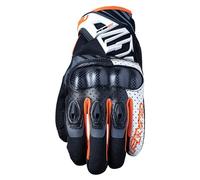 FIVE 830212 Gants de Moto Urbain Haute Performance, RS-C, Coque Protection Carbone, 1KP, Blanc Orange, L