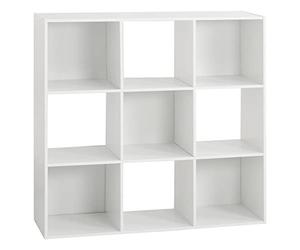 Five AC-Déco Etagère 9 Cases - L 100,5 x P 32 x H 100,5 cm - Bois - Blanc